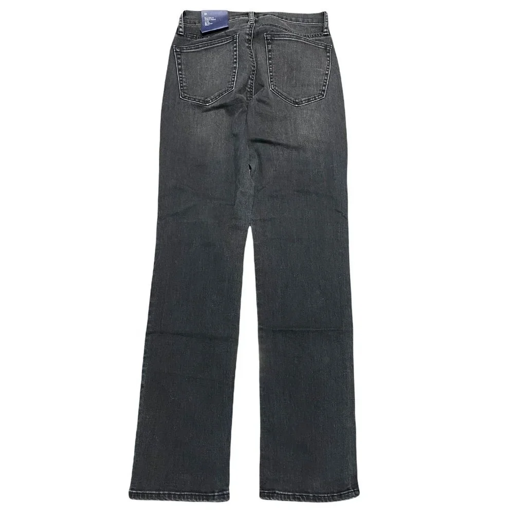 NWT GAP Women's Classic Straight Jeans 28 Faded Black Stretch #50679 - Picture 2 of 6
